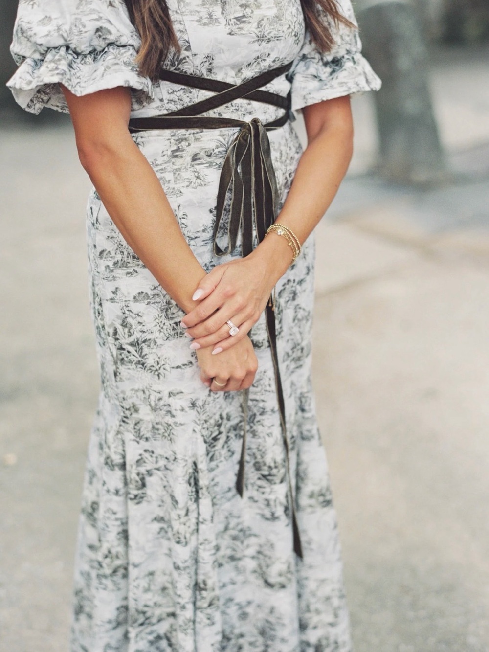 ANTONIO MELANI x Nicola Bathie Hallie Toile-Printed Jacquard Dress (Size 12)